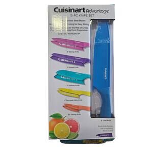 Cuisinart Advantage 12 piece Knife Set Covers Lifetime Warranty Colorful NIB